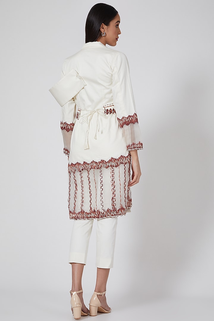 Ivory High-Waisted Trousers by EAST 14 at Pernia's Pop Up Shop