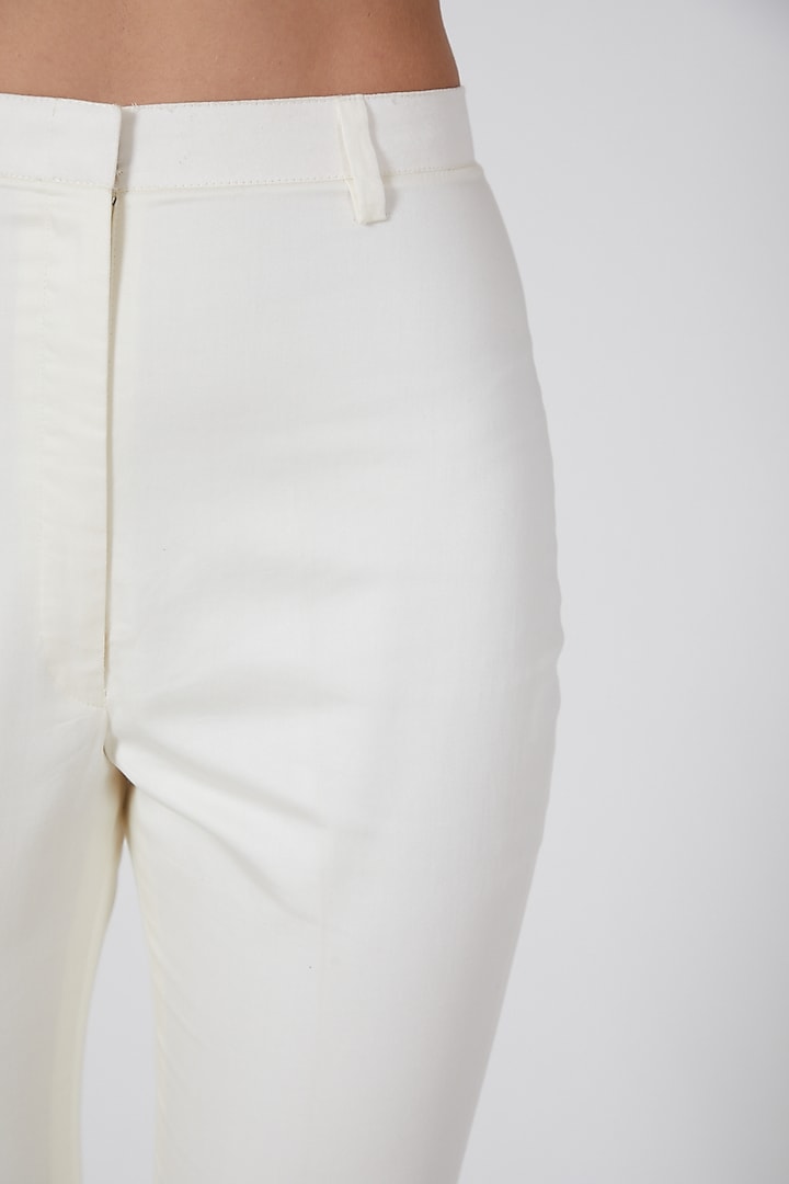 Ivory High-Waisted Trousers by EAST 14 at Pernia's Pop Up Shop