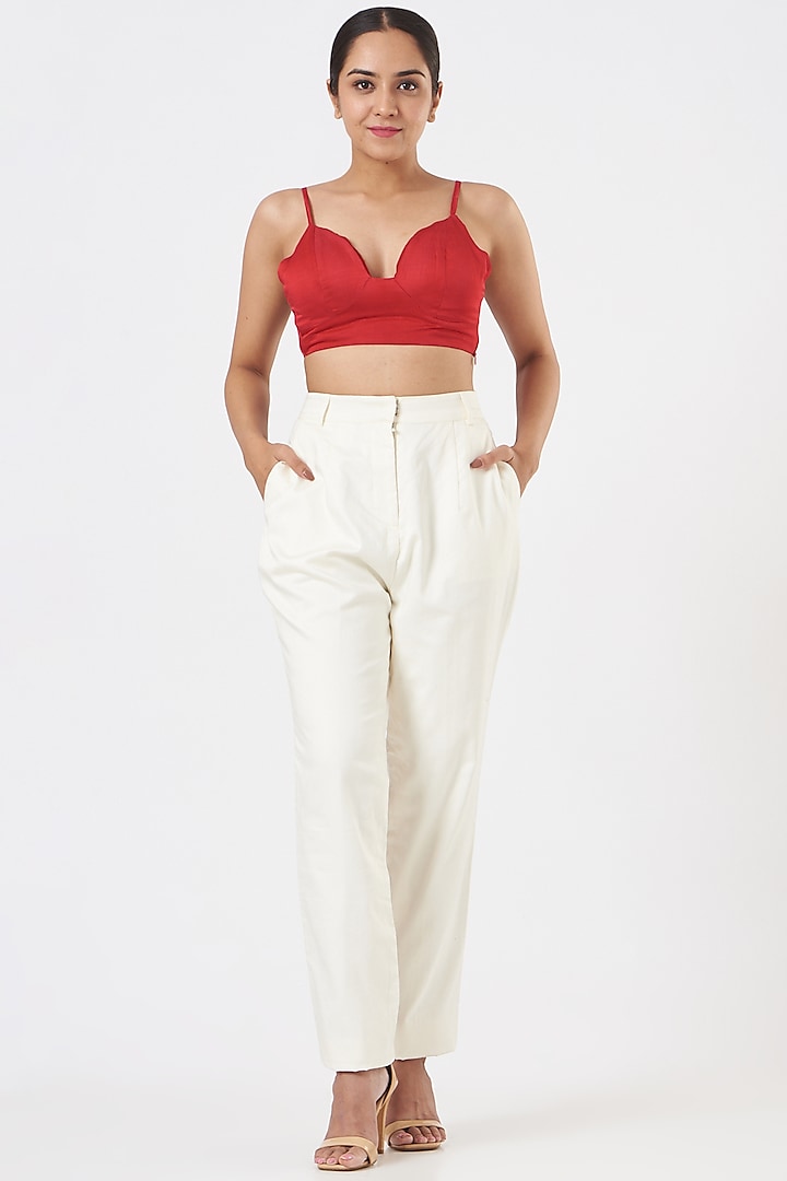 White Linen Pant Set by EAST 14