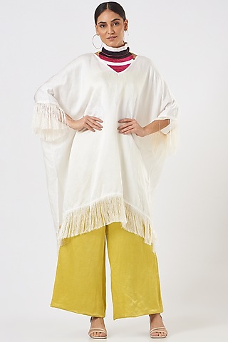 White Linen Kaftan Set by EAST 14