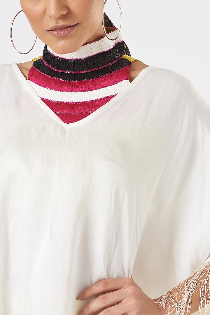 White Linen Kaftan Set by EAST 14 at Pernia's Pop Up Shop