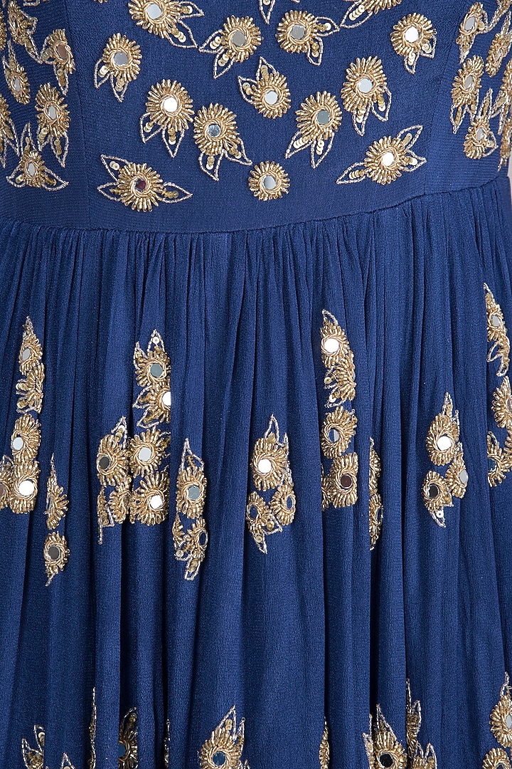 Royal Blue Embroidered Gown by Ease at Pernia's Pop Up Shop