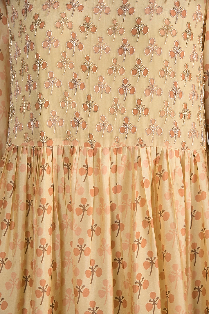 Yellow Embroidered Printed Maxi Vacation Dress by Ease at Pernia's Pop Up Shop