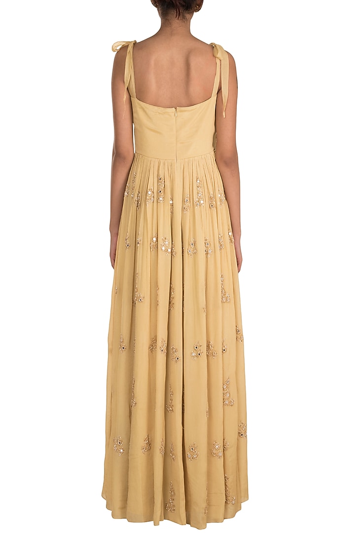 Yellow Embroidered Gown by Ease at Pernia's Pop Up Shop