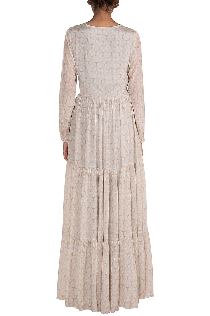 Light Lilac Embroidered Printed Maxi Vacation Dress by Ease at Pernia's Pop Up Shop