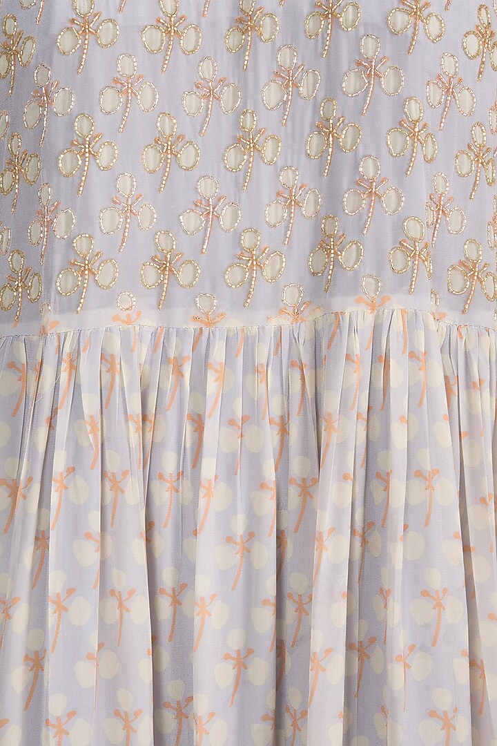 Light Lilac Embroidered Printed Maxi Vacation Dress by Ease at Pernia's Pop Up Shop