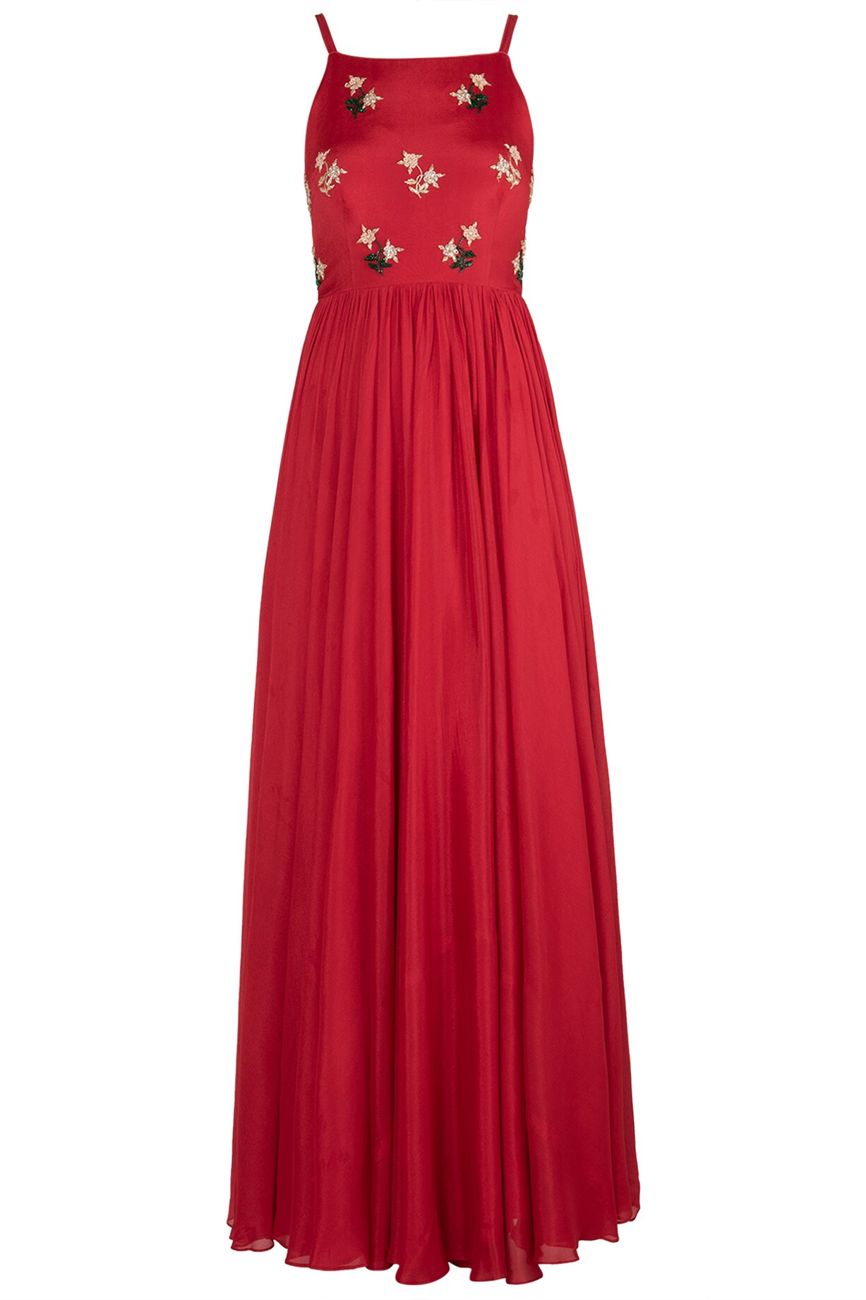 Mishka Rama Embroidered Flared Anarkali Gown Set