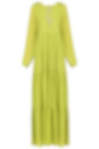Lime Layered Maxi Dress by Ease