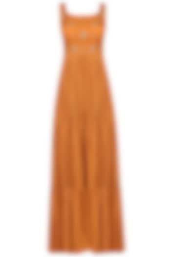 Mustard embroidered Anarkali set available only at Pernia's Pop Up Shop.