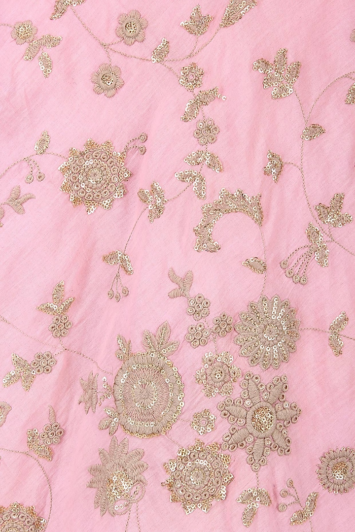Pink floral embroidered top and skirt set available only at Pernia's Pop Up Shop.