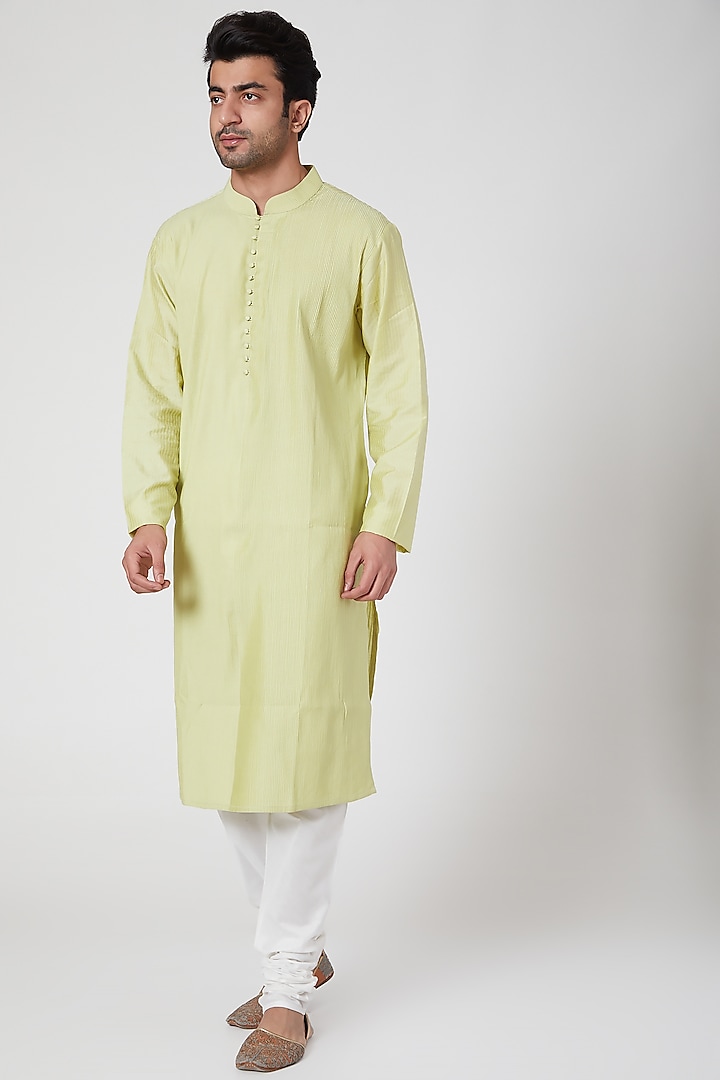 Mint Green Kurta Set by Ekam by Manish Gupta