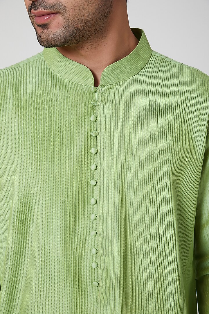 Lime Green Kurta Set by Ekam by Manish Gupta at Pernia's Pop Up Shop