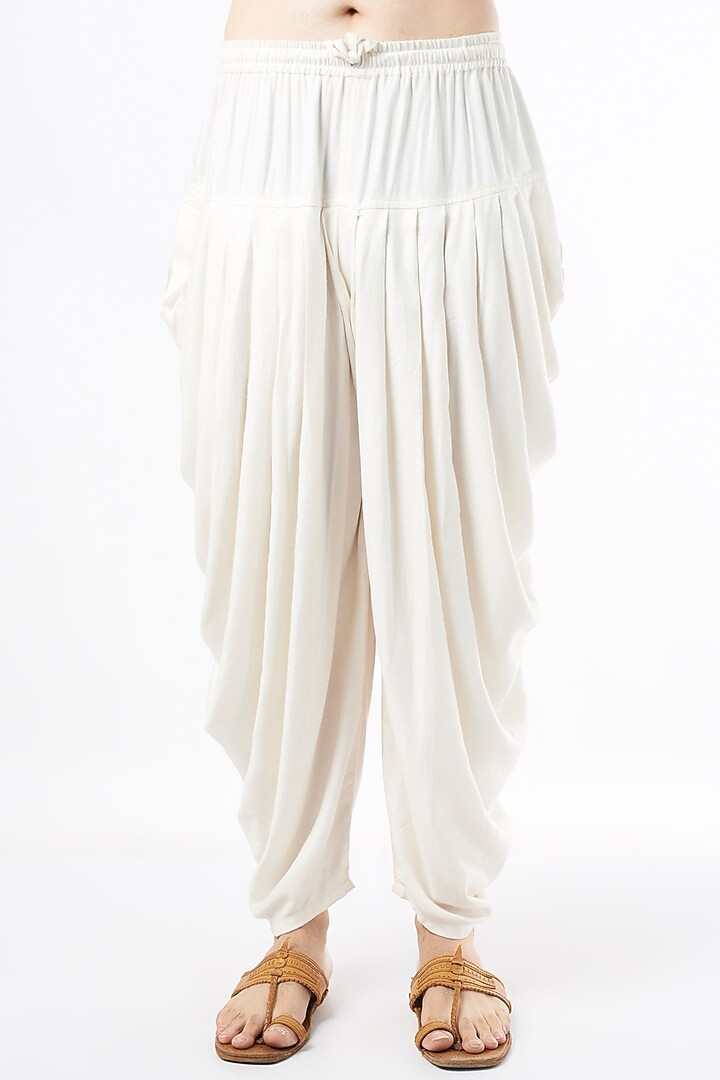 Ivory Semi Silk Printed Bundi Jacket Set by Ekam by Manish Gupta at Pernia's Pop Up Shop
