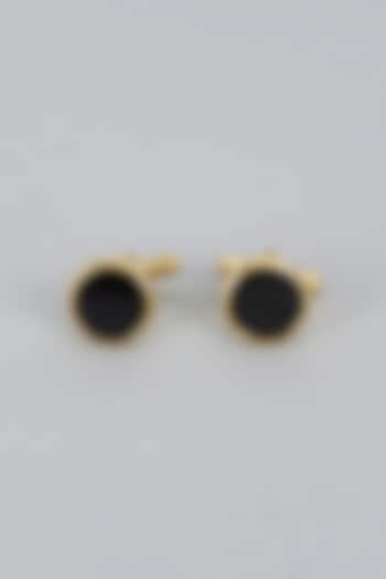 Black Brass Cufflinks (Set of 2) by Ekam by Manish Gupta at Pernia's Pop Up Shop