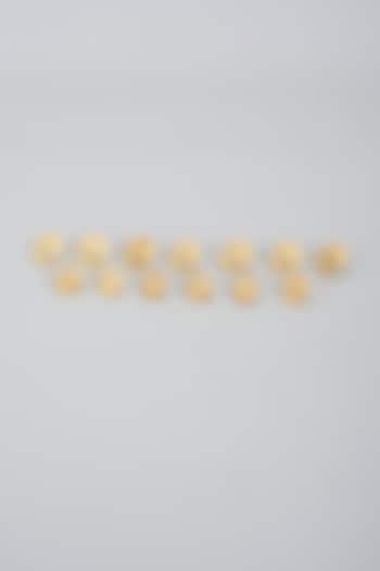 Gold Brass Meenakari Buttons (Set of 13) by Ekam by Manish Gupta at Pernia's Pop Up Shop
