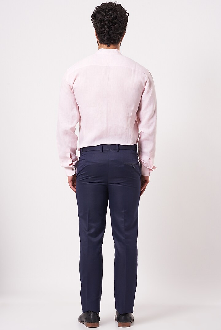 Pink Linen Party Wear Shirt by Ekam by Manish Gupta at Pernia's Pop Up Shop