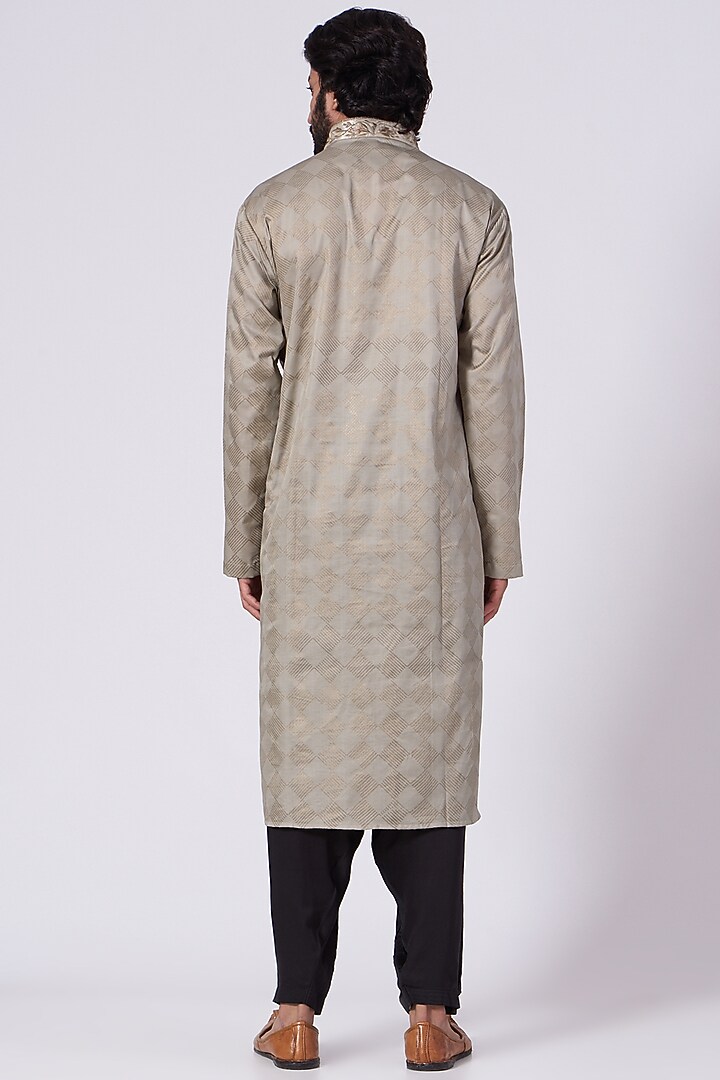 Sand Beige Printed Kurta Set by Ekam by Manish Gupta at Pernia's Pop Up Shop
