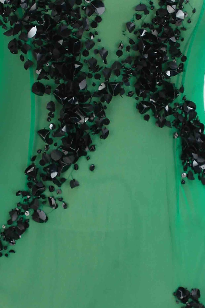 Green and black sequins and beads embellished helen gown available only at Pernia's Pop Up Shop.