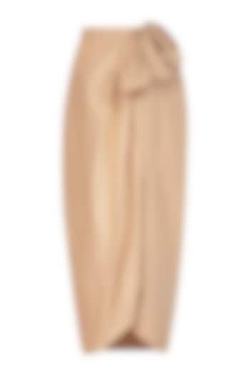 Beige Tie-Up Drape Skirt by Echo Studio at Pernia's Pop Up Shop