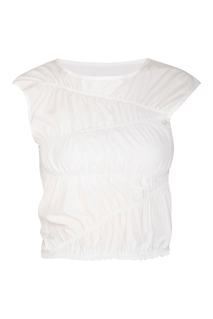 White Ruched Top by Echo