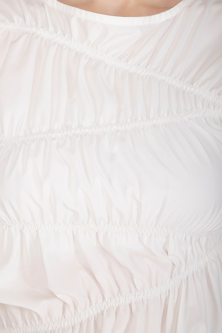 White Ruched Top by Echo Studio at Pernia's Pop Up Shop