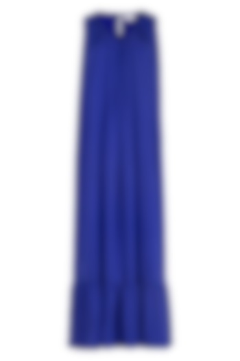 Navy Blue Drape Jumpsuit by Echo Studio at Pernia's Pop Up Shop