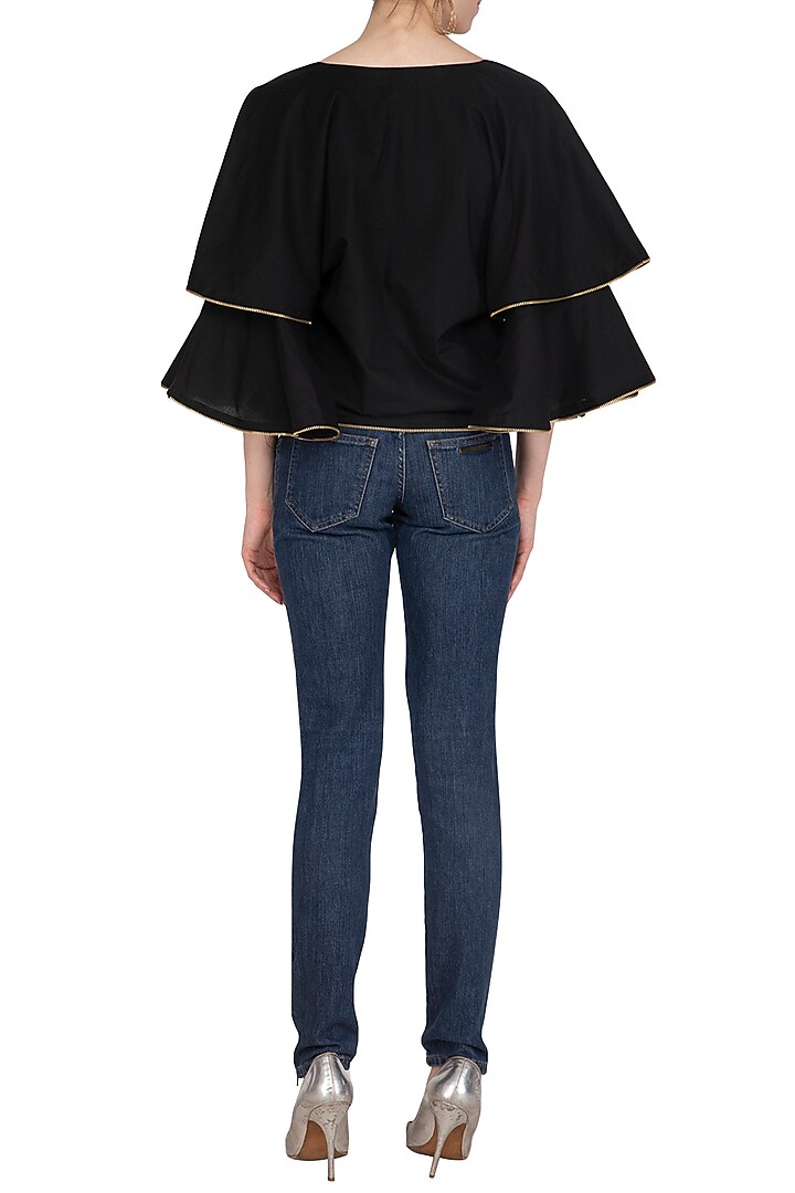Black Layered Butterfly Top by Echo Studio at Pernia's Pop Up Shop