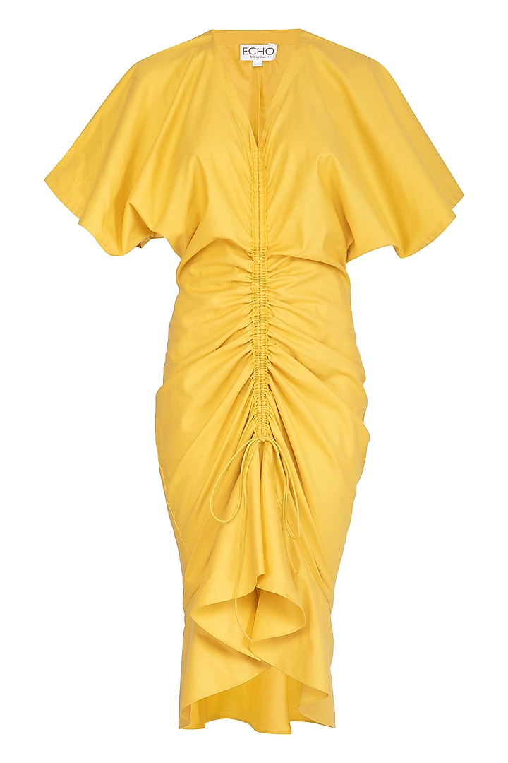 Yellow Tie-Up Dress Design by Echo at Pernia's Pop Up Shop 2023