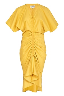 Yellow Tie-Up Dress Design by Echo at Pernia's Pop Up Shop 2023