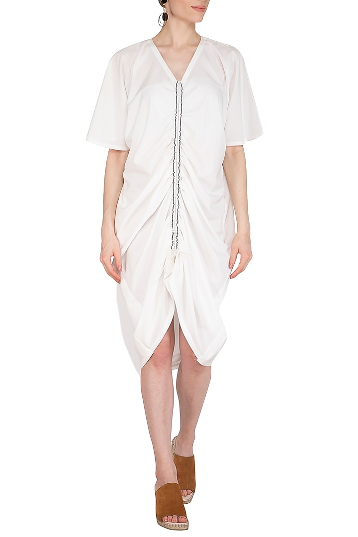 White Tie-Up Summer Dress by Echo Studio at Pernia's Pop Up Shop
