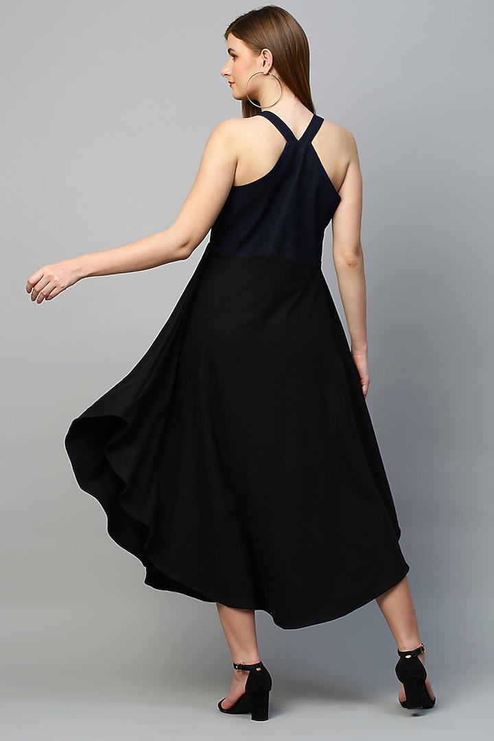 Black Denim Summer Dress by ECHKE at Pernia's Pop Up Shop
