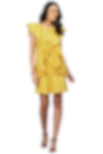 Yellow Poplin Dress by ECHKE