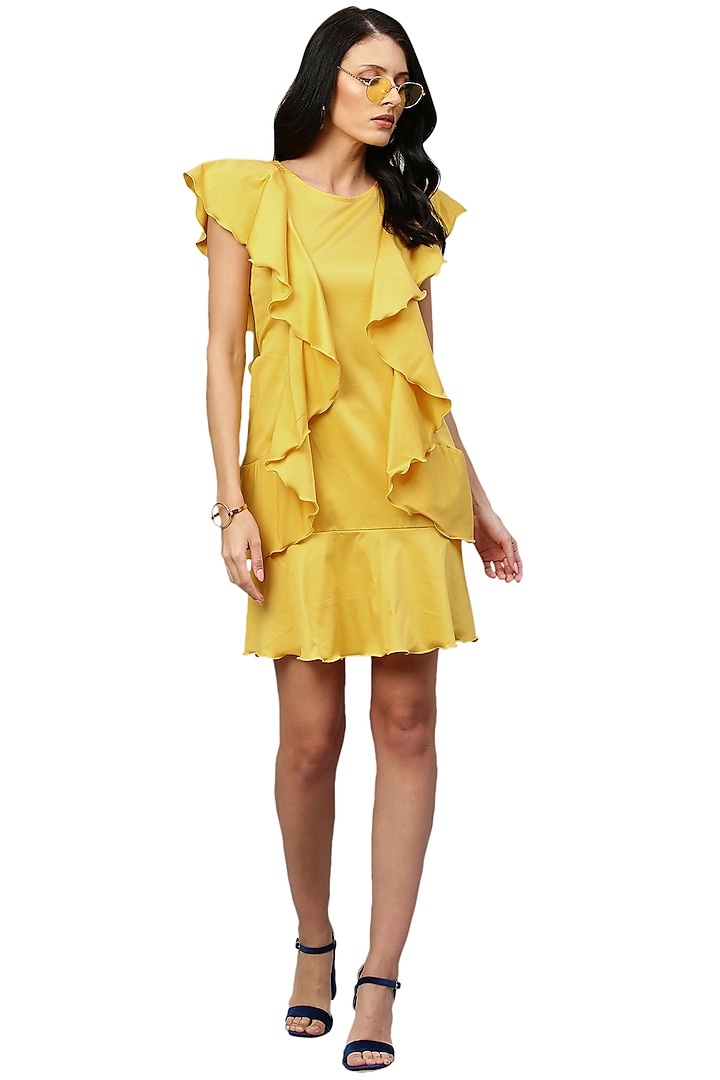 Yellow Poplin Dress by ECHKE