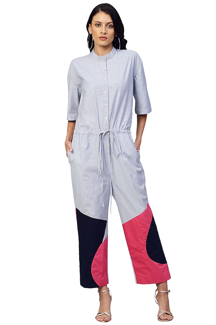 Multi-Coloured Cotton Jumpsuit by ECHKE