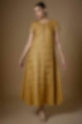 Ochre Linen Maxi Summer Dress by ECHKE at Pernia's Pop Up Shop