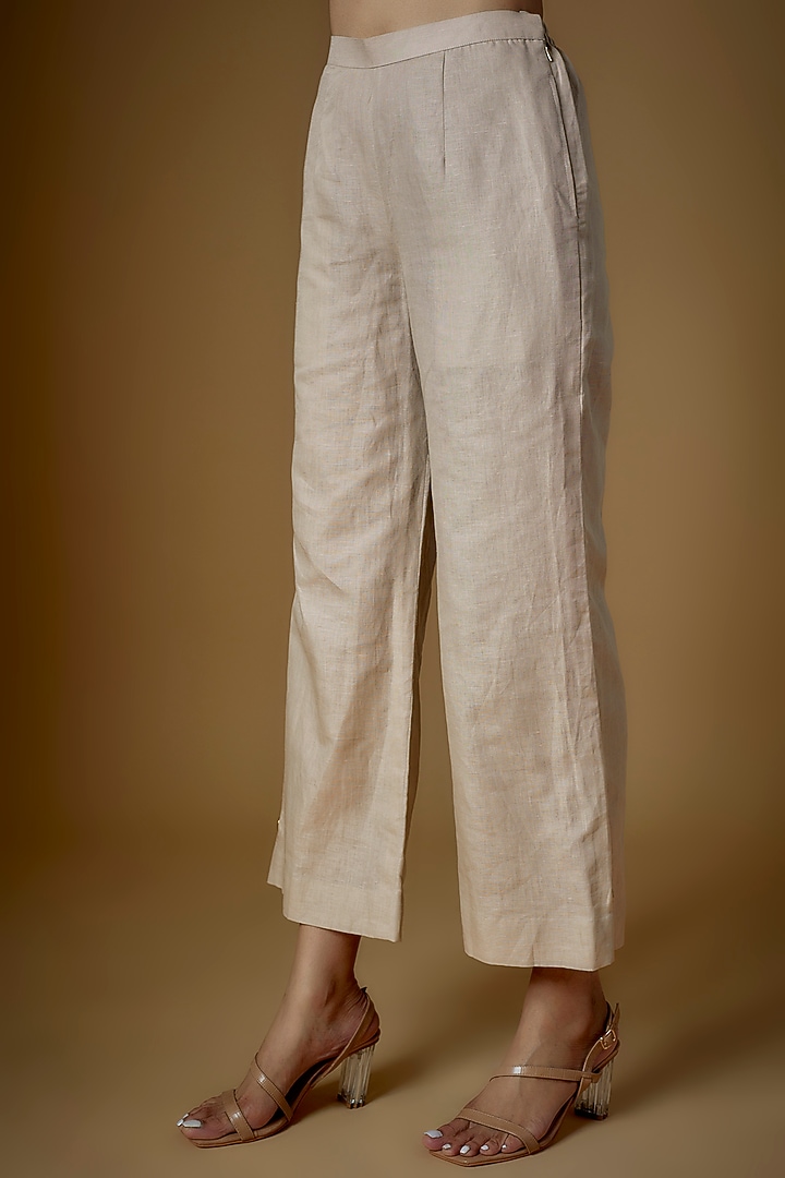 Ecru Linen Co-ord Set by ECHKE at Pernia's Pop Up Shop