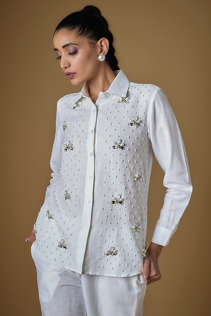 White Linen Co-Ord Set by ECHKE at Pernia's Pop Up Shop