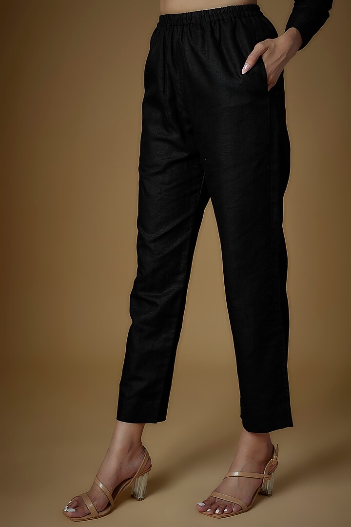 Black Linen Co-Ord Set by ECHKE at Pernia's Pop Up Shop