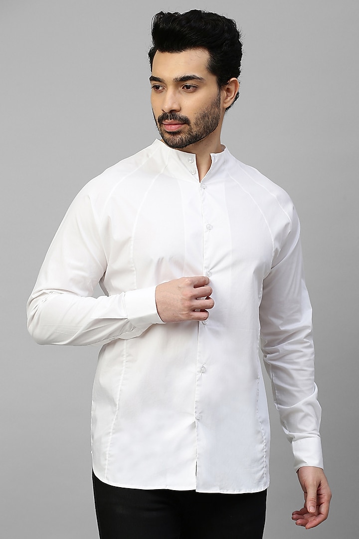 White Linen Shirt by ECHKE Men