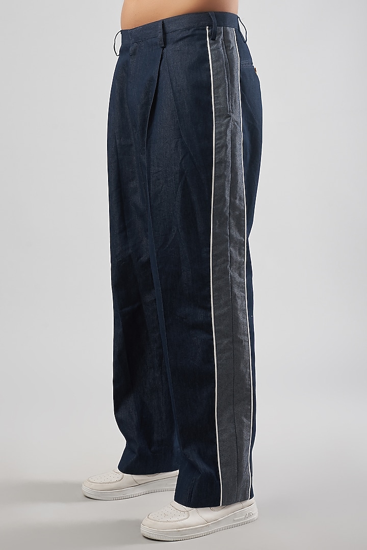 Blue Denim Blazer Set by ECHKE Men at Pernia's Pop Up Shop