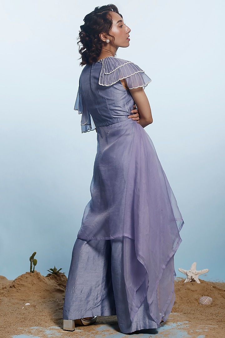Lilac Mysore Silk Pant Set by eclat by Prerika at Pernia's Pop Up Shop