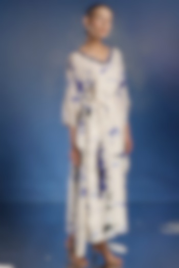 Ivory Habutai Silk Kaftan by eclat by Prerika at Pernia's Pop Up Shop