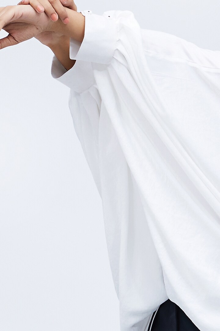 White Top With Gathered Sleeves by Echo Studio at Pernia's Pop Up Shop