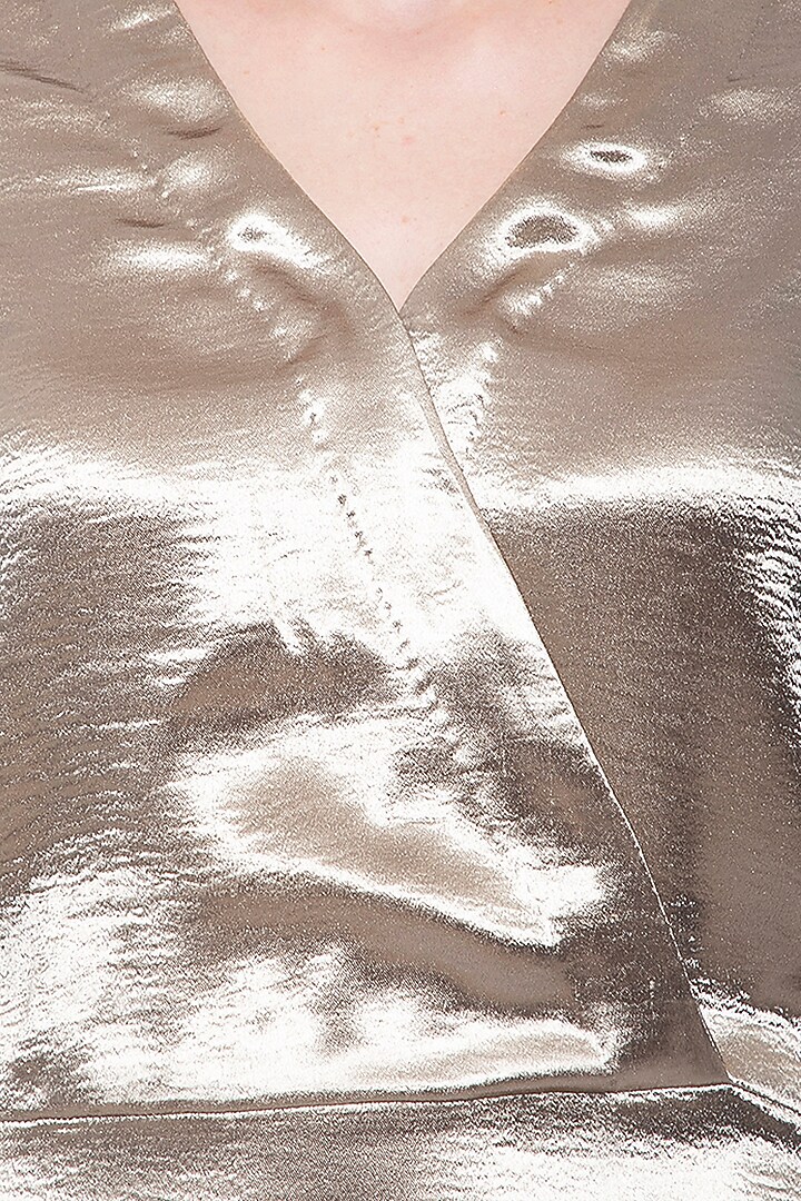 Champagne gold overlap dress available only at Pernia's Pop Up Shop.
