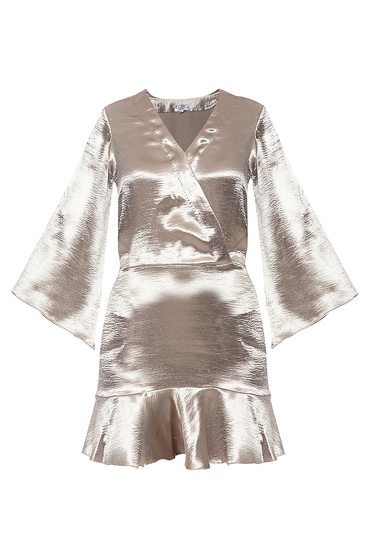 Champagne gold overlap dress by ECHO