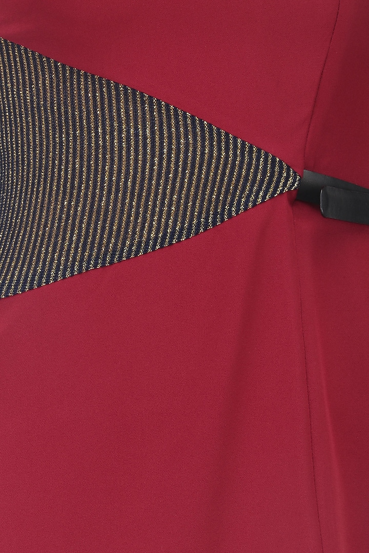 Maroon Single Sleeve Dress available only at Pernia's Pop Up Shop.