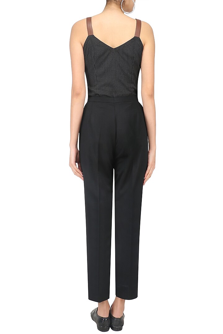 Black Button down trousers available only at Pernia's Pop Up Shop.