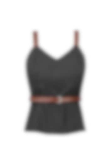 Black Quilted Vest available only at Pernia's Pop Up Shop.