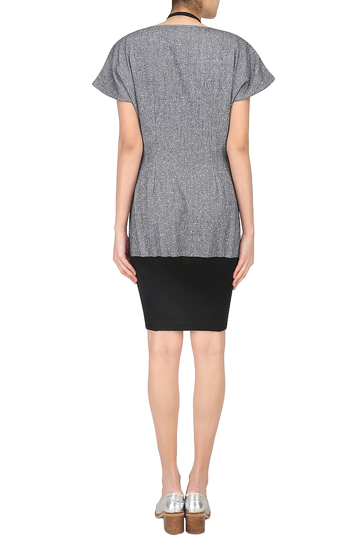 Grey and black Winter dress available only at Pernia's Pop Up Shop.