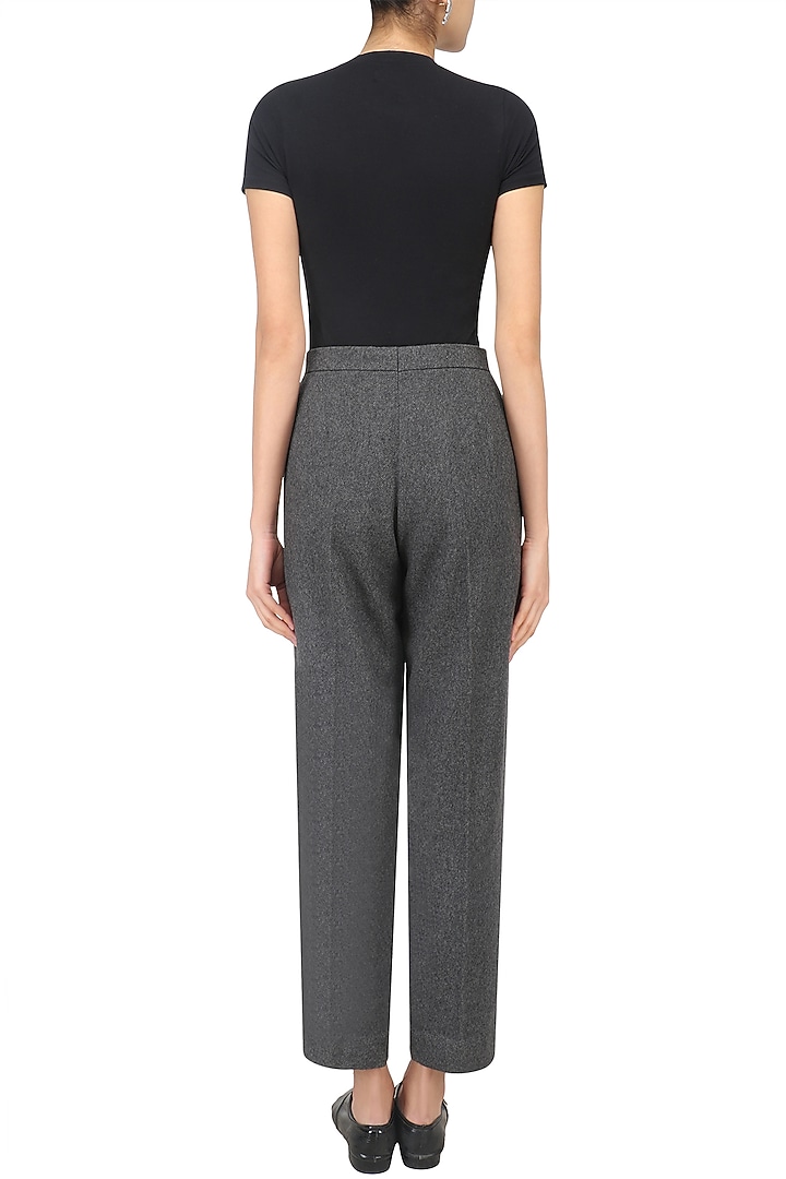 Grey tapered trousers available only at Pernia's Pop Up Shop.